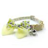 Nuevo Collar para Gato Estilo Princesa Ins con Lazo y Campana Antiahogo Ajustable para Mascotas Gato Collar de Flores Frescas