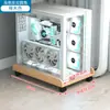 Chassi de Computador de Mesa Suporte Sob a Mesa Base de Chassi Móvel com Rodinhas Suporte de Rack de Armazenamento Bandeja Grande