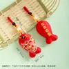 Presente para o Festival do Barco-Dragão Sachet de Peixe Koi, Ornamento Tradicional Chinês para Pendurar no Carro, Sachet de Bênção, Saco de Sachet "Abundância Todo Ano" para Pendurar no Carro