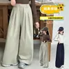 Pantalones Casuales de Pierna Ancha para Niñas para Primavera y Otoño 2026 - Nuevo Estilo para Niños, Niños Mayores y Niñas de Secundaria - Elegantes y Súper Lindos Pantalones Largos