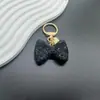 Nuevo Llavero con Forma de Corazón de Pedrería Colgante para Coche Anillo de Resorte Dorado Creativo Accesorios Metálicos Decoración para Bolso de Mujer