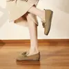Zapatos de Algodón con Piel Cálida para Exteriores de Moda Francesa 2026 Invierno Nuevos Mocasines Slip-on Suela Suave Con Plus Terciopelo Zapatos Birkenstock