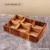Nueva bandeja compartimentada de madera estilo chino para bolsitas de té, caja de almacenamiento para hojas de té, caja doméstica para clasificar snacks y frutos secos