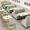 Conjunto de mesa e cadeira da moda para loja de milk tea, restaurante ocidental, cafeteria, sobremesa, lanche, fast food, móveis comerciais modernos, sofá de canto