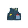 Conjunto Divertido de Juego para Niños Wulibuyi, Camiseta de Manga Larga con Cuello Redondo, Chaleco sin Mangas y Jeans, de Moda, para Primavera y Otoño
