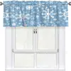 Cortina de ventana de Navidad de Amazon más vendida, decoración de ventana de Navidad, barra de cortina, cortina corta con impresión digital para ambiente festivo
