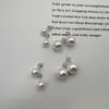 Estilo Igual del Blogger Coreano Feve Lujo Ligero Alto Brillo Pendientes Blancos Australianos Aguja de Plata S999 Perla de Lujo Ligero de Alta Calidad Temperamento