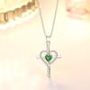 Moda europeia e americana personalizada em forma de coração cruz diamante pingente colar de osso de cobra cadeia de diamante completo fábrica de fornecimento ao vivo