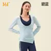 Top de Yoga 361 deg, blusa esportiva de manga comprida, respirável e de corte solto para fitness, adequado para uso diário, saída de yoga
