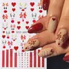 Belleza Completa Transfronteriza Nuevas Pegatinas para Uñas de Navidad Otoño e Invierno Dibujos Animados Alce Forma de Corazón Pingüino Pegatinas para Uñas