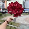 Oferta Especial Tema Rojo Grande Boda Flor Artificial Al Por Mayor Nuevo Estilo Chino Borgoña Flor de Guía de Camino Base de Fila de Flores Artificiales