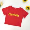 Transfronteiriça Curta Ajustada Letra Europeia e Americana Top Y2K Feminino Verão Camiseta Ombro à Mostra Roupa Sexy Rua