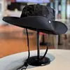Novo Chapéu de Cowboy Ocidental Retrô para Mulheres, Proteção Solar de Verão, Chapéu de Pescador de Aba Larga, Versátil, Chapéu de Pescador Emagrecedor, Moderno