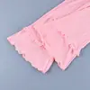 Cardigan de Encaje Cruzado Otoño Nuevo Fino con Cordones Traje de Pantalón de Manga Larga Casual y Cómodo Ropa para el Hogar Pijamas para Mujer