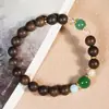Nuevo Estilo Chino Brunei Seda Suave Madera de Ágar 8mm Pulsera de Hilo Único para Hacer Manualidades Cuentas para Rezar Cuerda para la Mano Cuerda de Rosario Cuentas Adorno Cultural Retro para Jugar