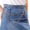 Tendencias de Moda Transfronterizas Europeas y Americanas, Cadena para Pantalones con Colgante de Cruz Estilo Punk Personalizado, Accesorios Metálicos de Moda para Pantalones