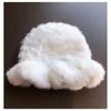 Gorro de peluche blanco de piel de conejo real para niños, otoño e invierno, cálido, con protección para las orejas, gorro de pescador de punto de piel