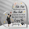 Adornos y Figures de Acrílico Transfronterizos, Regalos de Acrílico en Forma de Corazón de Amazon para Maestros y Compañeros Durante la Temporada de Graduación, En Stock