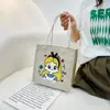 Bolsa de material DIY para graffiti criativo caseiro bolsa de linho pintada bolsa artesanal bolsa de lona pintada à mão bolsa de linho DIY