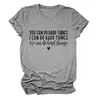 Puedes Hacer Cosas Difíciles Estilo Europeo y Americano Ebay Amazon Sencilla y Elegante Camiseta de Manga Corta con Cuello Redondo para Mujer