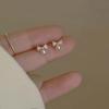 Pendientes de tuerca para el hueso de la oreja de plata esterlina para mujer, encantadores, de diseño de nicho de alta gama, con circón colorido, dulces, geniales