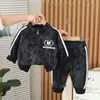 Traje de Primavera y Otoño para Niños 2025 Nuevo de Primavera Traje de Béisbol Tie-Dye Conjunto de Dos Piezas Niños de 1 a 5 Años Ropa de Manga Larga para Niños