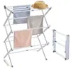 Perchero plegable de pie transfronterizo, extensible y retráctil, no requiere instalación, simple varilla de secado de ropa de tres niveles, venta al por mayor