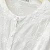 Camisa Casual Feminina Plus Size Outono Nova Corte Tridimensional Estilo Chinês Bordada Gola Redonda Manga Longa 100kg 0763