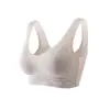 Sujetador inalámbrico para mujeres de mediana edad y mayores, tank top fino de cierre frontal, ropa interior para madres, sin costuras, alta elasticidad, de soporte, cómodo, talla grande