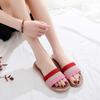 Pantuflas de Lino para el Hogar para Parejas Pantuflas de Interior Suelo de Madera Algodón y Lino Hogar Antideslizantes Suela Gruesa Pantuflas de Verano para Hombre y Mujer