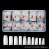 Caja de 500 Piezas de Uñas Postizas, Puntas Francesas, Pegatinas para Uñas, Puntas de Uña de Cobertura Parcial, Puntas de Uña Falsas, Transparentes y Naturales