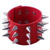Direto da fábrica europeu e americano punk não convencional exagerado pulseira afunilada pontiaguda rebite três fileiras pulseira de couro pulseira pulseira
