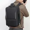 Mochila de Viaje de Negocios Transfronterizo de Gran Capacidad con Interfaz USB, Mochila de Viaje Impermeable Ligera para Exteriores Ampliable