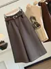 Pantalones de traje de pierna ancha de mezcla de lana de alta gama para mujer, nueva colección otoño 2026, estilo coreano, modernos y elegantes, adecuados para el trabajo, pantalones cropped de pierna recta