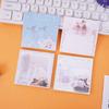 Bloco de notas de astronauta bloco de notas estudante de alto valor desenho animado post-it nota estudante mão conta adesivo antiaderente rasgável