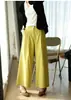 Entra con Estilo: Pantalones Anchos de Algodón Tencel para Mujer, de Verano, de Cintura Alta, Corte A, Sueltos, Delgados, Rectos H052221