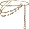 Nuevo cinturón cruzado para mujer, elegante y con estilo, estilo vintage con cadena decorativa metálica tallada, accesorio para mujer en stock
