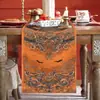 Corredor de Mesa de Linho Mais Vendido Transfronteiriço Festa de Halloween Decoração de Cozinha Toalha de Mesa Fantasma Impressão Digital Toalha de Mesa de Café Atacado