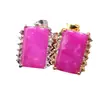 Pérola Flor de Pessegueiro Sem Placa Pingente de Jade Pingente de Pedra de Quartzo Rosa Pingente de Diamante Colar Pingente Atacado
