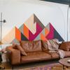 Adesivos de parede triangulares de feltro original transfronteiriço placa de isolamento acústico escritório redução de ruído pintura decorativa sala de estar placa de isolamento acústico