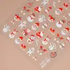 Redanco5D Embutido Ins Popular Adesivos de Nail Art Quente Prata e Ouro Boneco de Neve de Natal Adesivos Estéreo para Unhas He1542