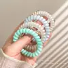 Elástico de cabelo estilo rabo de cavalo alto coreano tipo fio de telefone para mulheres, corda de cabelo para coque dopamina primavera-verão, faixa de cabelo de rabo de cavalo fofa e versátil
