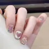 Joia mini para nail art de laço de zircônia luz flash luxo tamanho pequeno gravata borboleta de amor prata usando acessórios de unha atacado