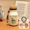 Nueva taza térmica de acero inoxidable 316, con un diseño creativo y artístico, perfecta para estudiantes, con un estilo de taza de leche portátil, lindo y adorable.