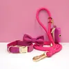 Conjunto de correa para perro multicolor más vendido transfronterizo en stock, serie de colores Morandi, anti-explosión, antideslizante, cómodo y no lastima la mano