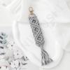 Amazon cor sólida estilo boêmio chaveiro tecido à mão pingente corda de algodão borla chaveiro cordão ornamentos