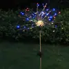 Luzes de fogos de artifício LED movidas a energia solar para jardins externos, pátios e gramados, fogos de artifício eletrônicos decorativos disponíveis para atacado
