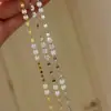 Prata Esterlina S925 Leopardo Corrente Lisa Universal Pulseira de Diamante Brilhante Feita à Mão Lantejoulas de Cristal Joias de Luxo Leve de Alta Qualidade para Mulheres