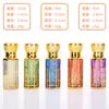 Botella de Muestra Portátil de Vidrio con Rodillo, Botella Octagonal Estampada en Oro para Aceites Esenciales, Botella de Decantación de Alto Valor para Aceites Esenciales y Perfumes de Oriente Medio