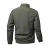 Chaqueta de Primavera y Otoño Amazon Transfronteriza para Hombre Cárdigan Cuello Alto Ropa de Trabajo Casual Holgada Cortavientos Transpirable Chaqueta Abrigo